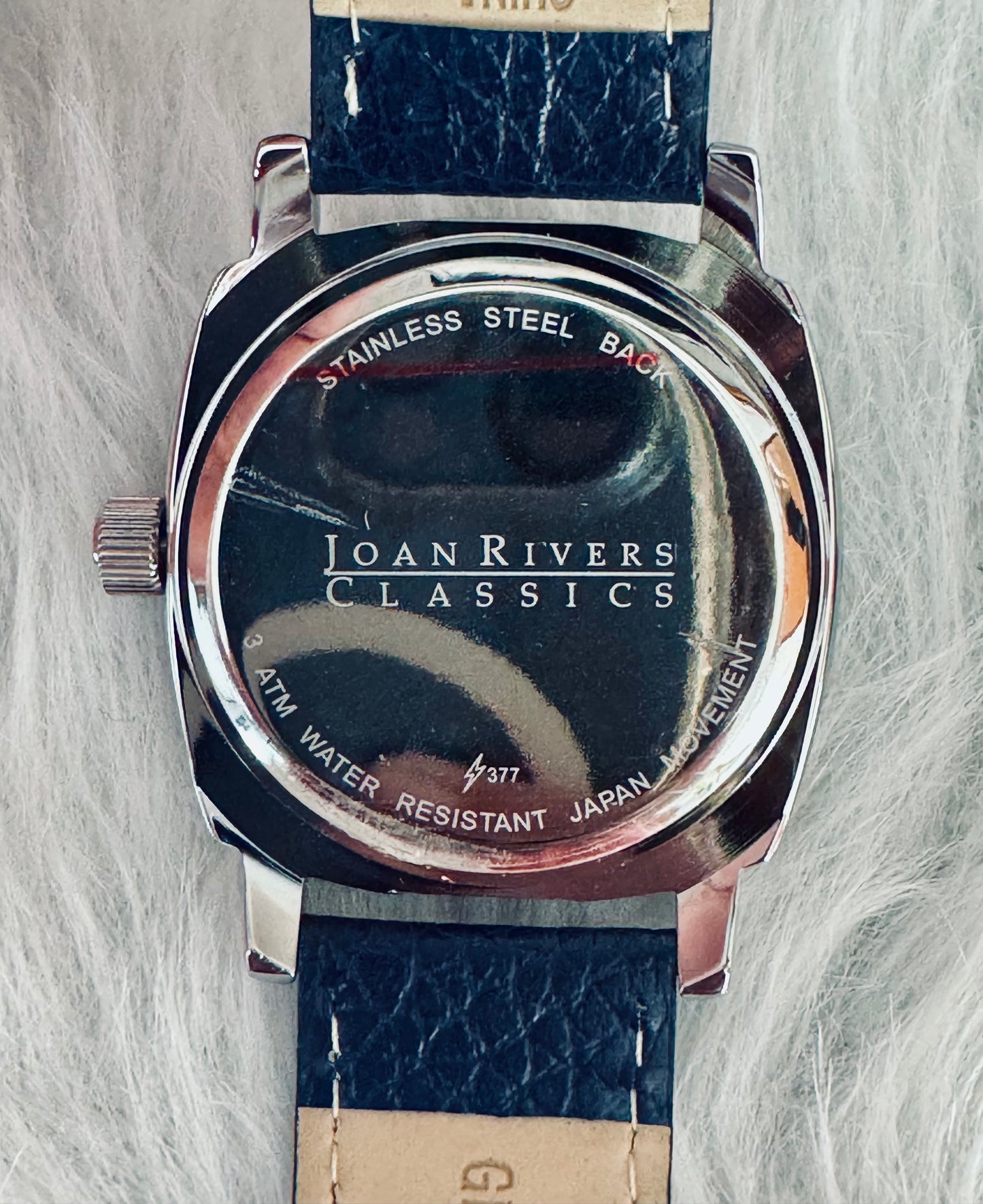 Joan Rivers Bold Green Face w/Navy Blue Band Watch