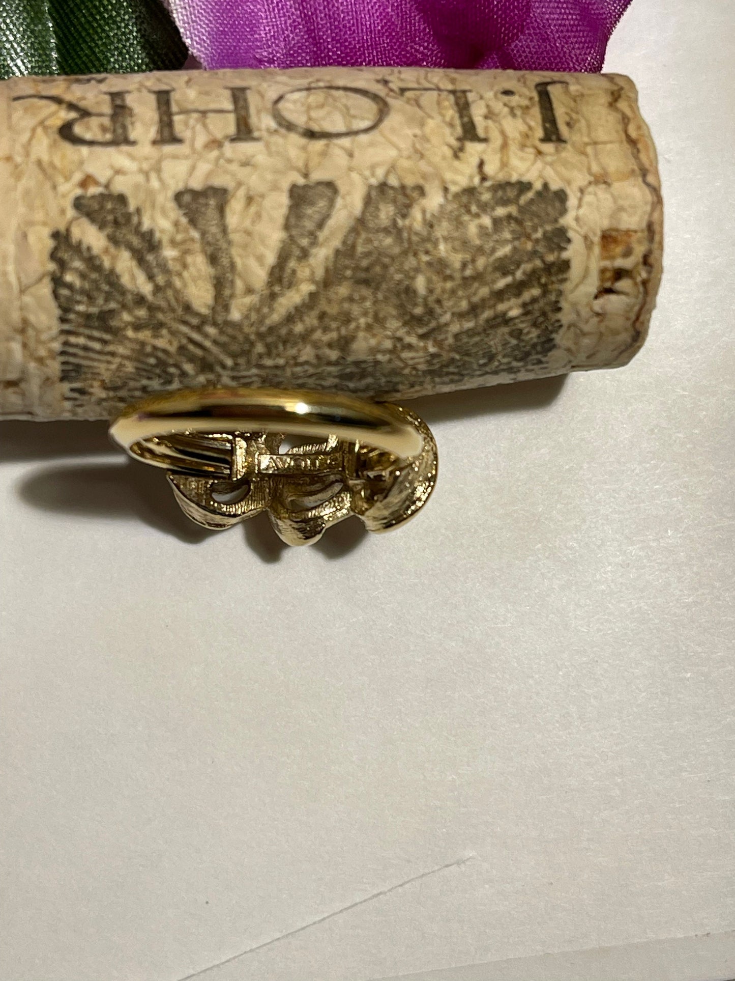 Vintage Avon Triple Twist Pearl Ring