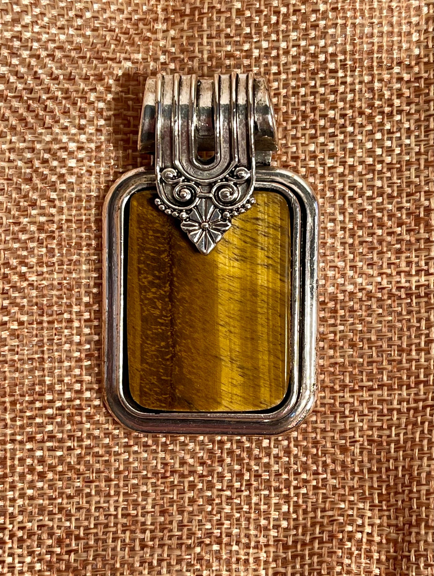 Vintage Best Tiger Eye Pendant and Earrings