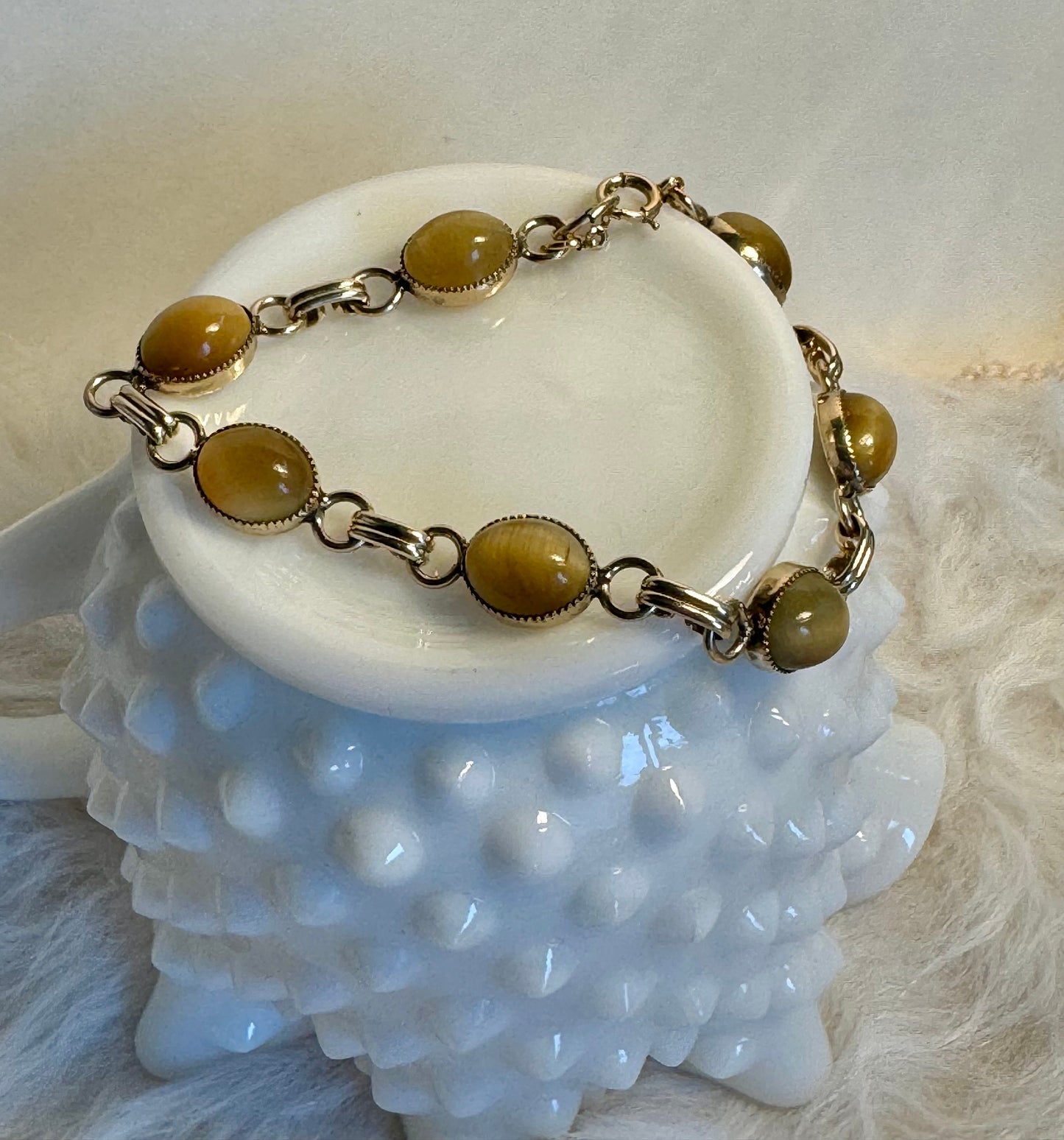 Vintage Chocolate Moonstone Bracelet