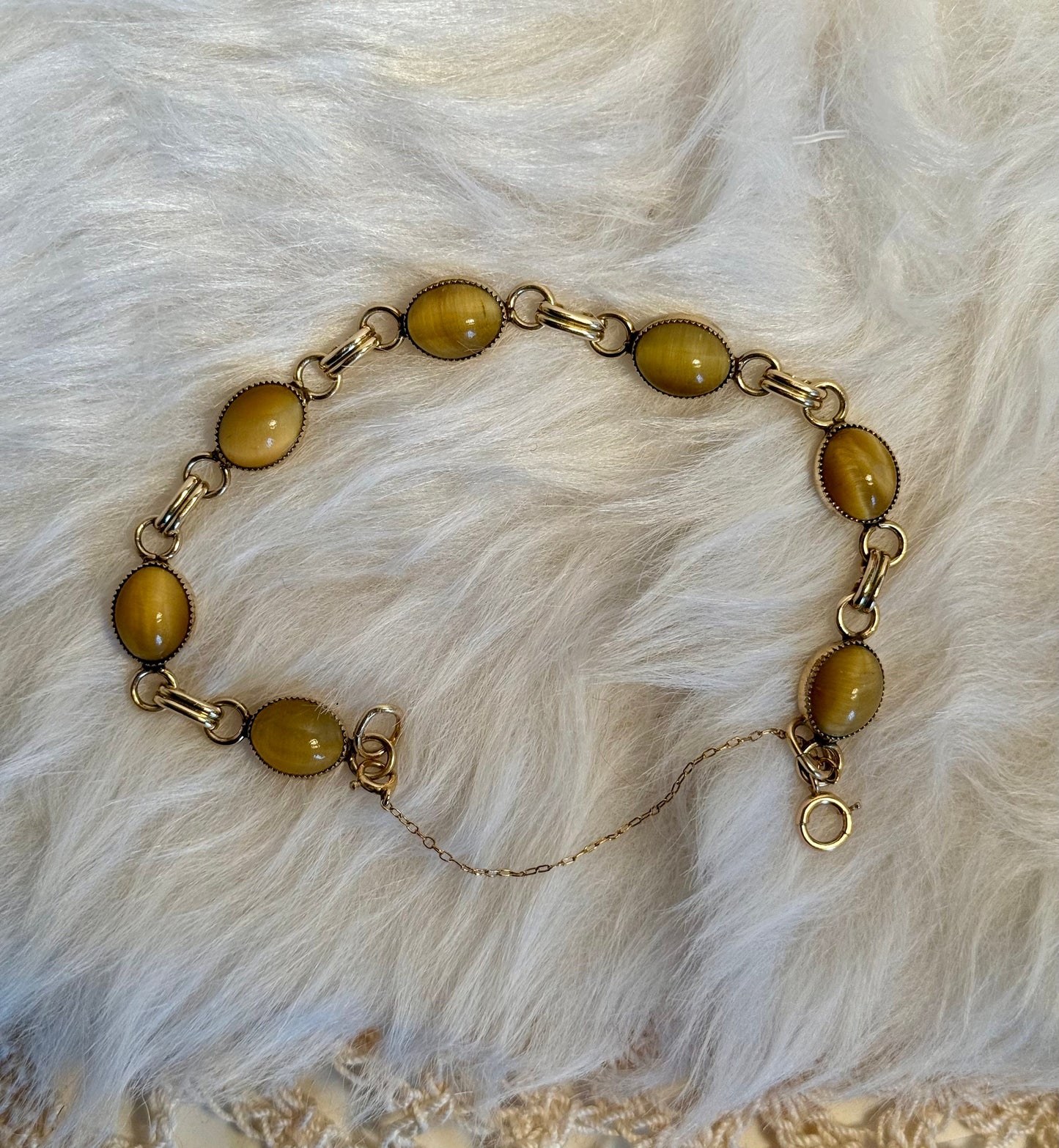 Vintage Chocolate Moonstone Bracelet