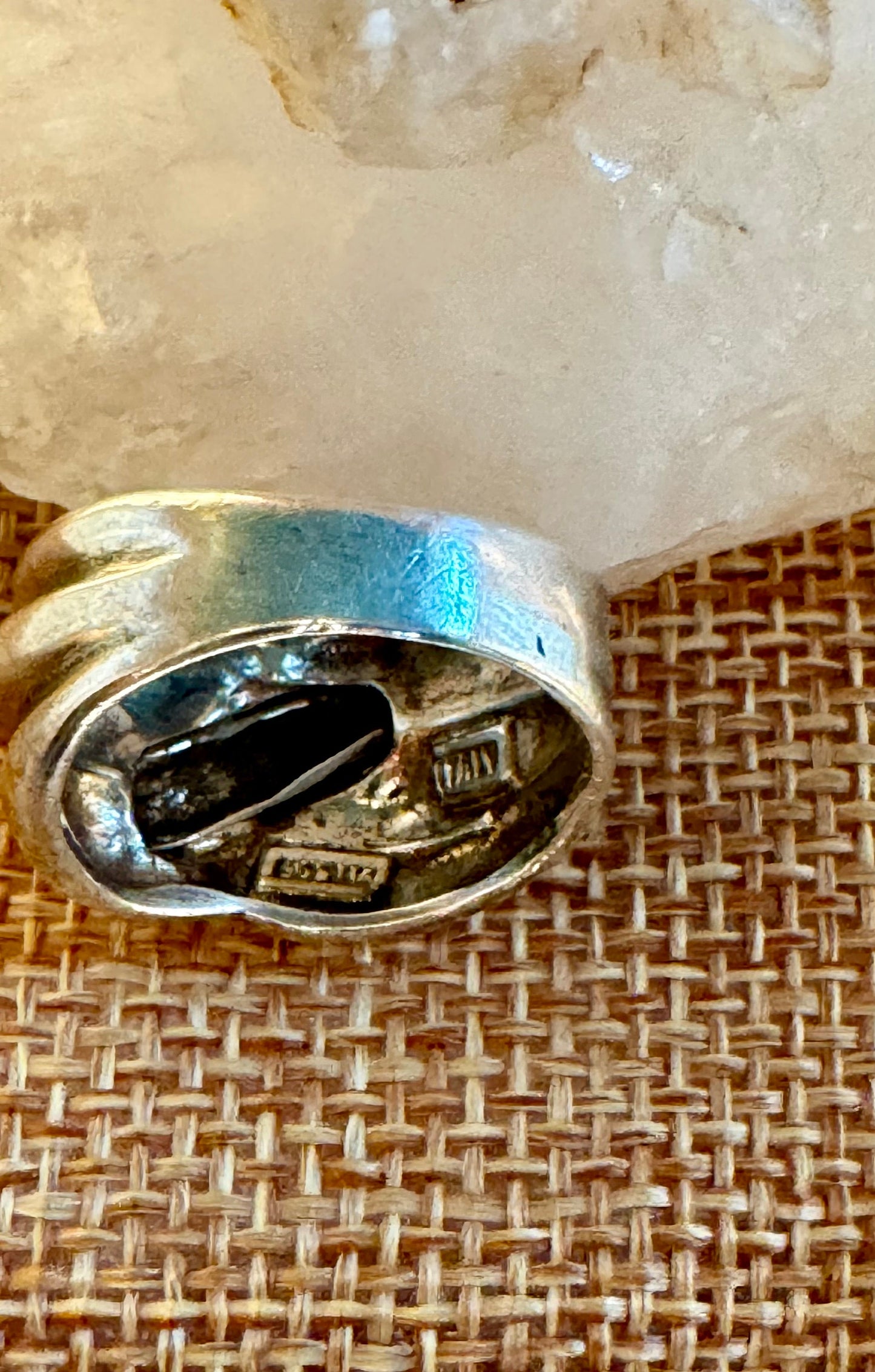 Vintage Sterling Silver Woven Knot Ring