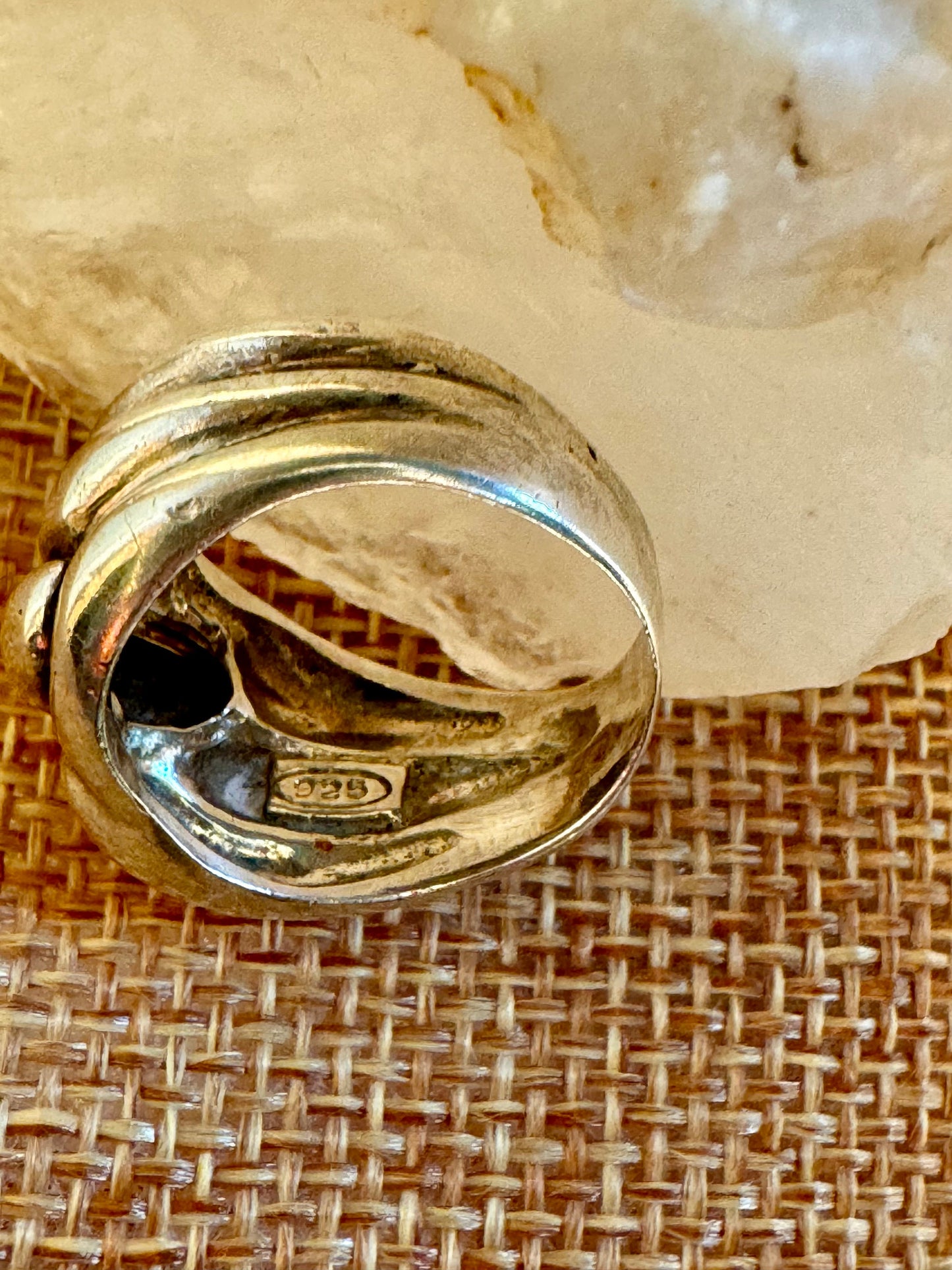 Vintage Sterling Silver Woven Knot Ring