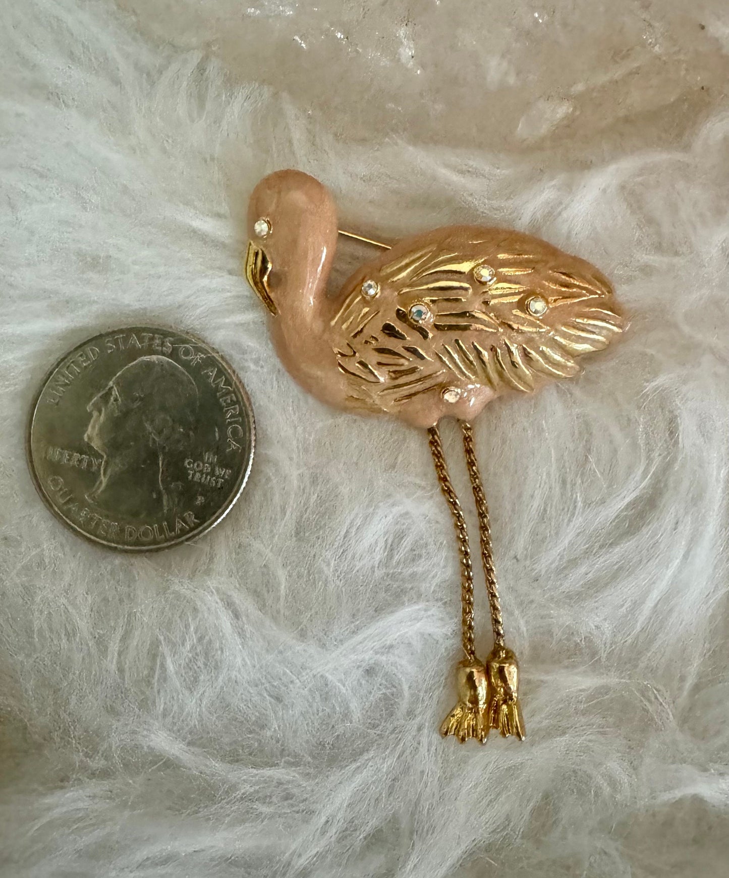 Vintage Danecraft Flamingo Pin