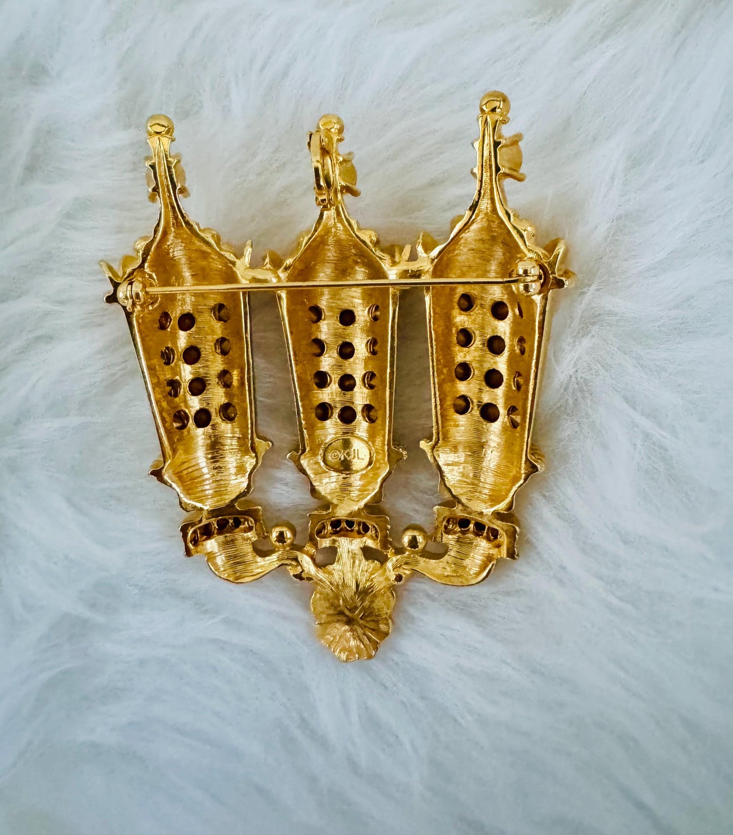Vintage Kenneth J Lane "Streets of Paris" Lamp Brooch/Pendant