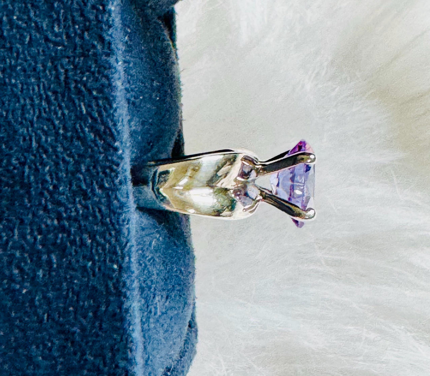 Sterling Silver Purple "Amethyst" color Ring