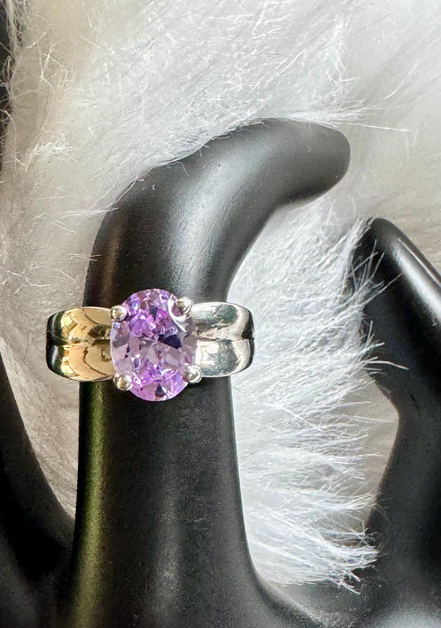 Sterling Silver Purple "Amethyst" color Ring