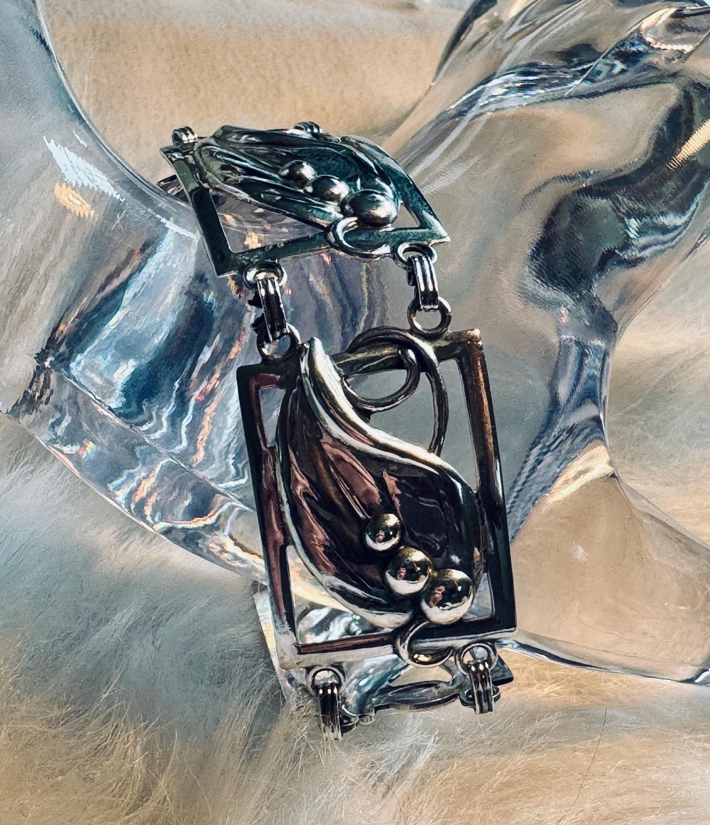 Sterling Silver Leaf Bracelet
