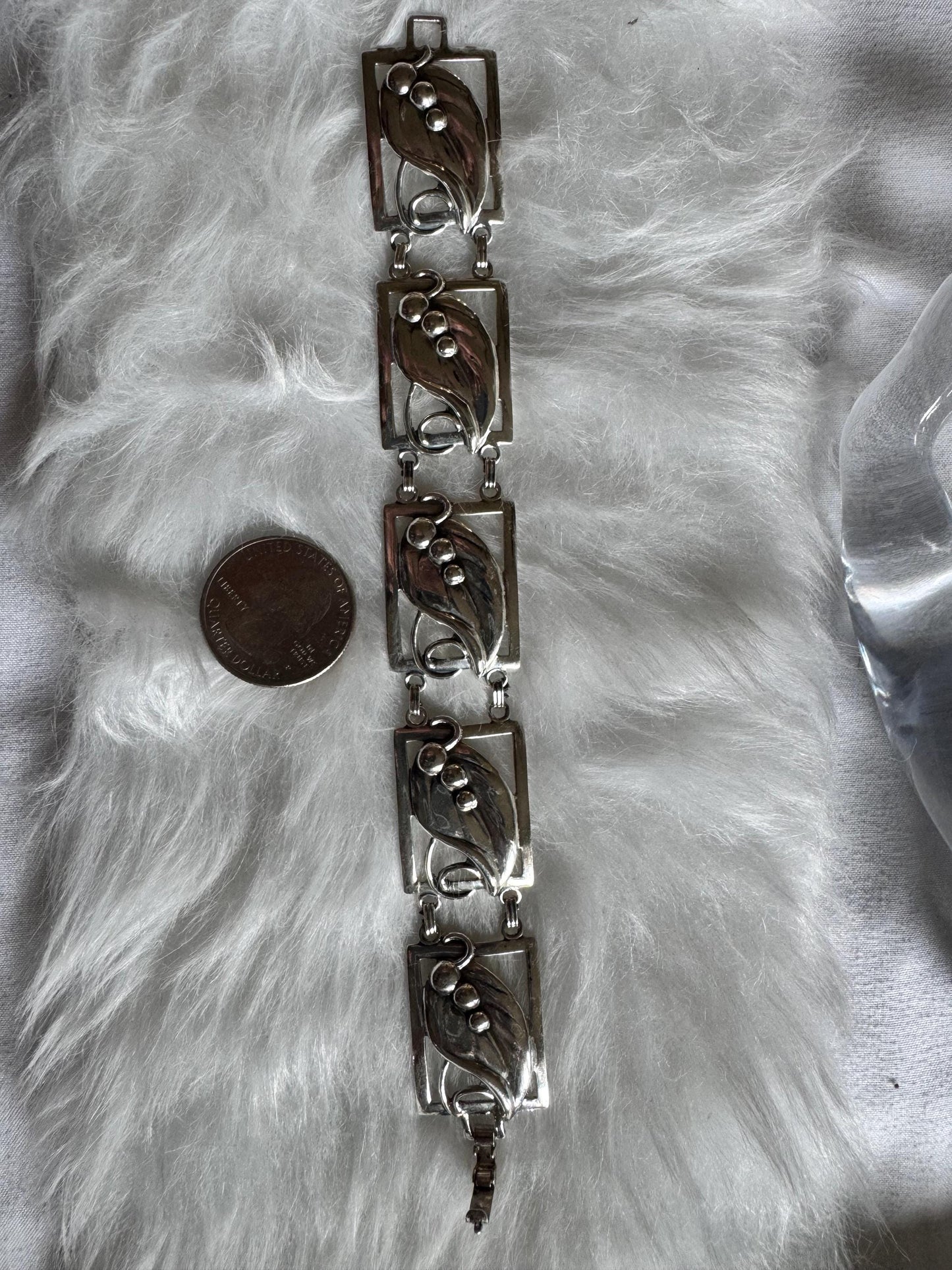 Sterling Silver Leaf Bracelet
