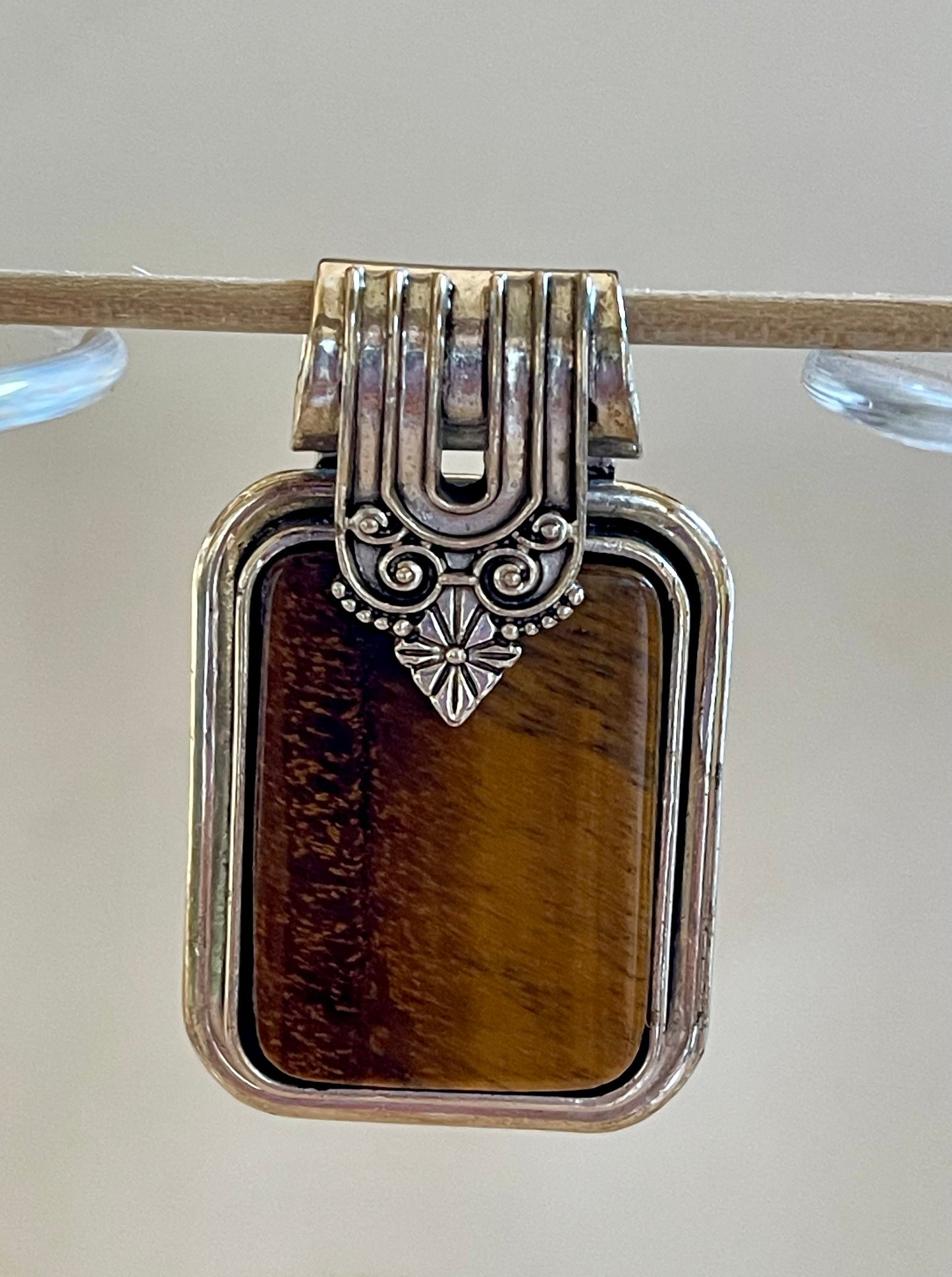 Vintage Best Tiger Eye Pendant and Earrings