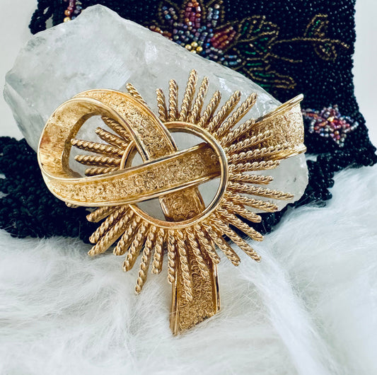 Vintage Monet Ribbon Brooch