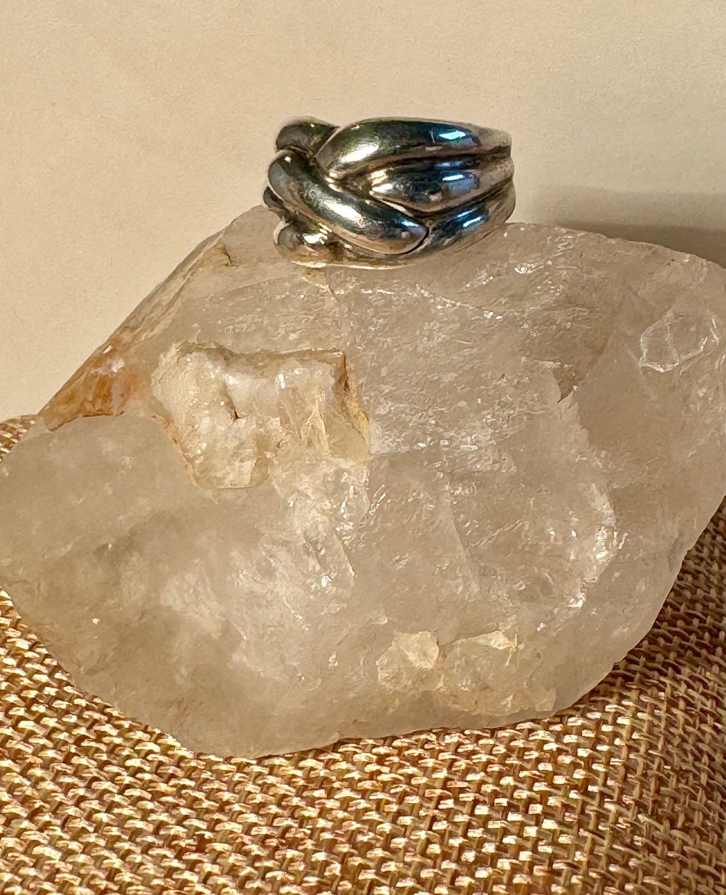 Vintage Sterling Silver Woven Knot Ring