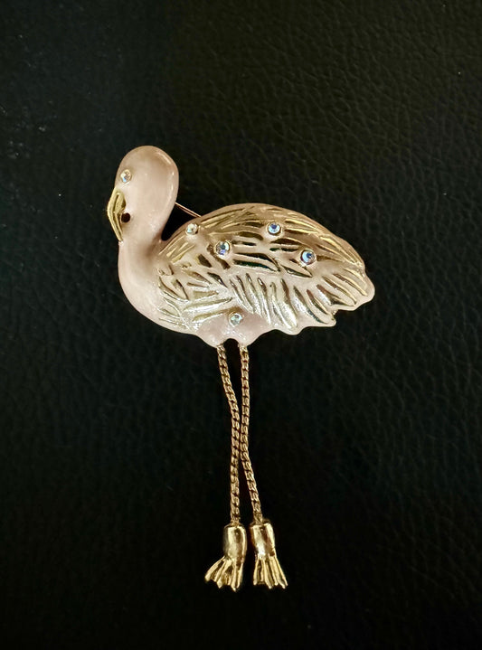 Vintage Danecraft Flamingo Pin
