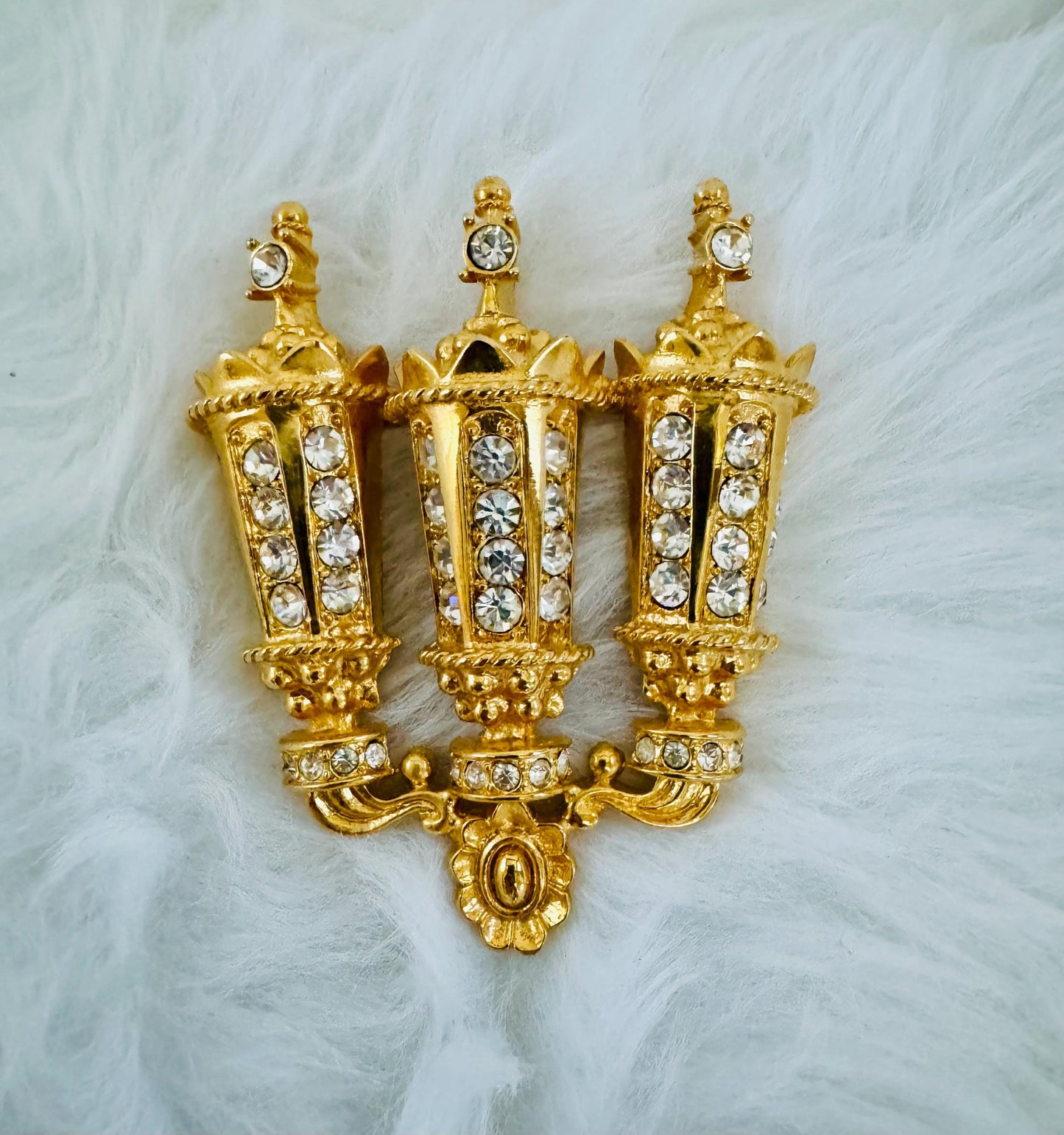 Vintage Kenneth J Lane "Streets of Paris" Lamp Brooch/Pendant