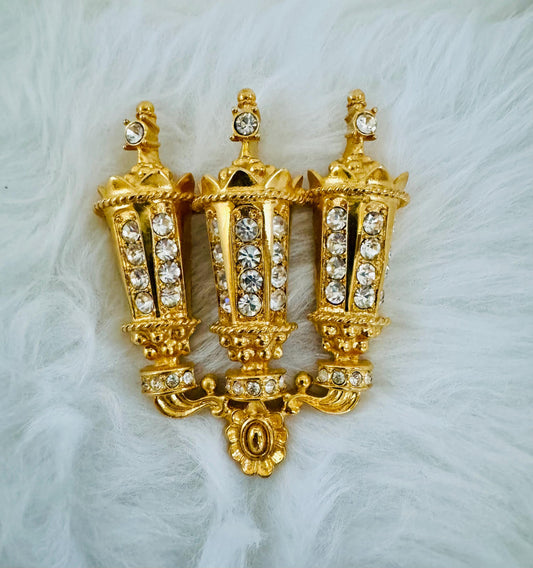 Vintage Kenneth J Lane "Streets of Paris" Lamp Brooch/Pendant