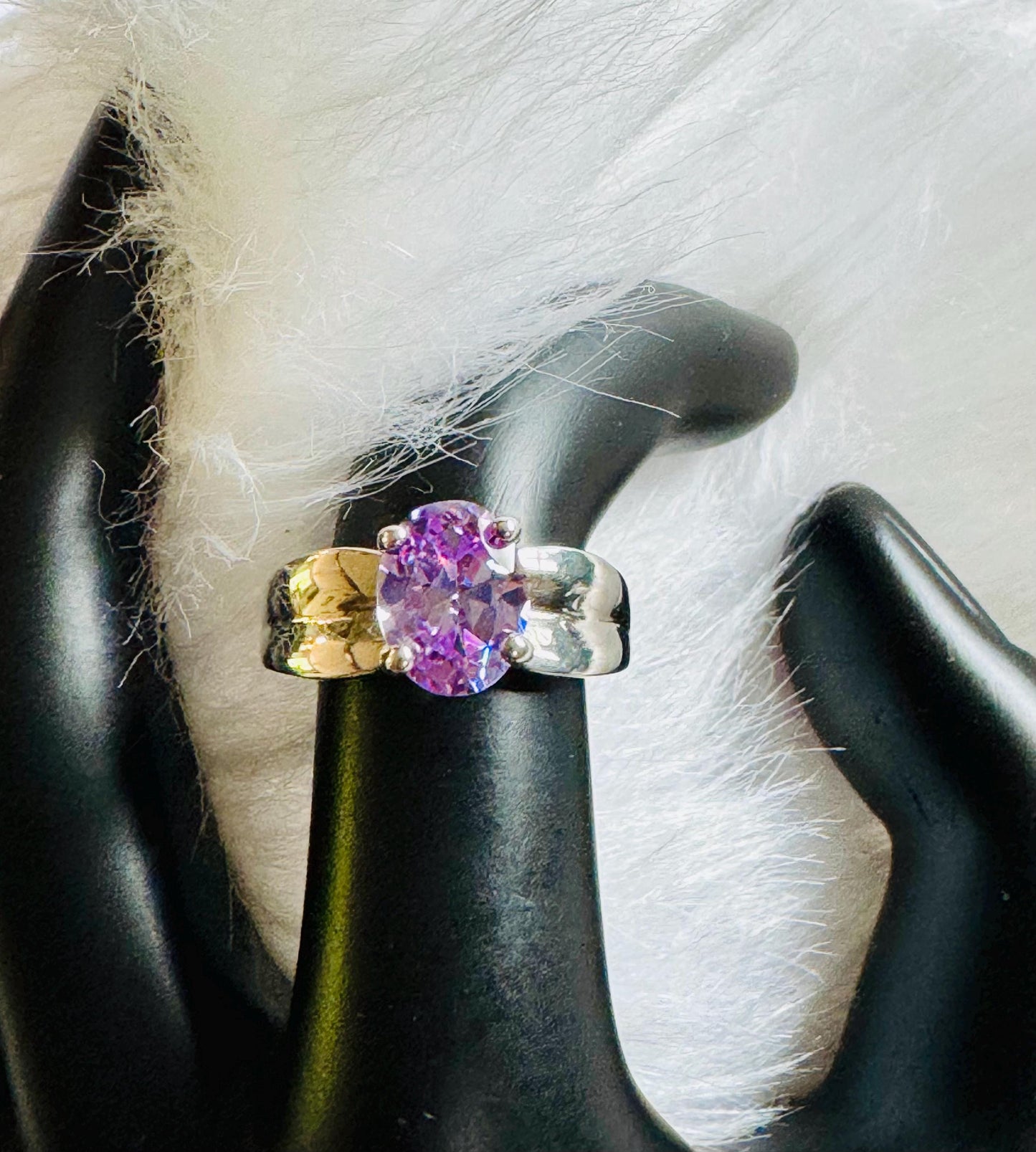 Sterling Silver Purple "Amethyst" color Ring